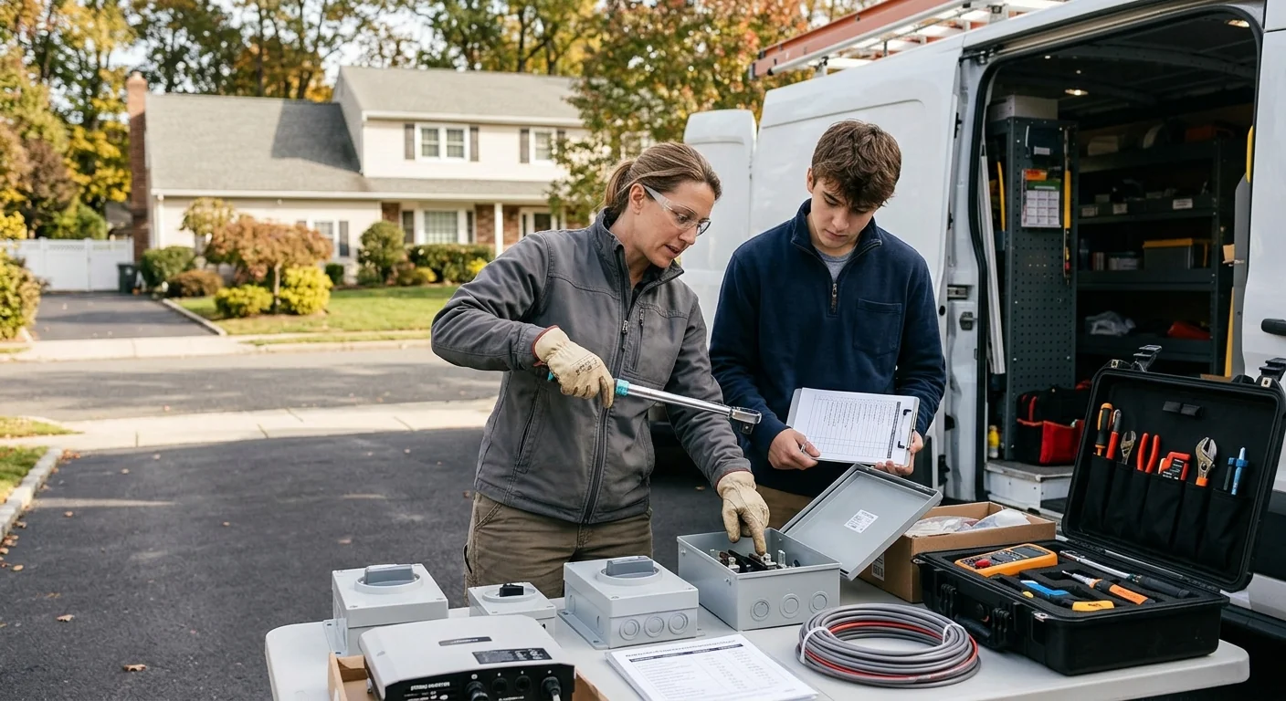 Inspection of torque tools and DC disconnect equipment before a solar installation